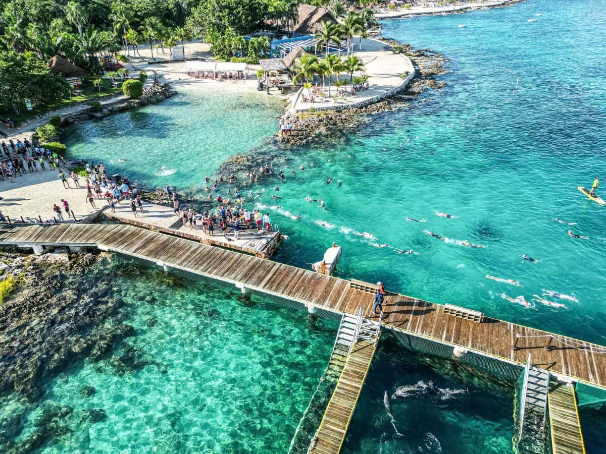 Caribbean water and recreation at Chankanaab in Cozumel