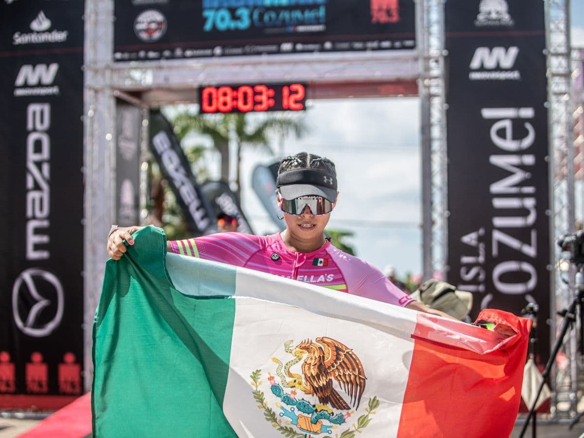 Mexican athlete during IRONMAN 70.3 race week in Cozumel