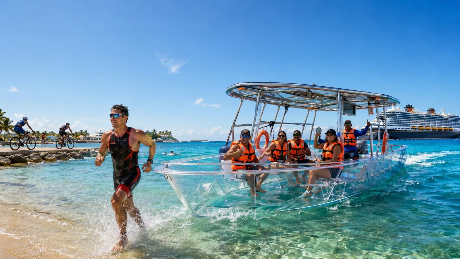 Things to do in Cozumel during IRONMAN 2026 with a Clear Boat Tour